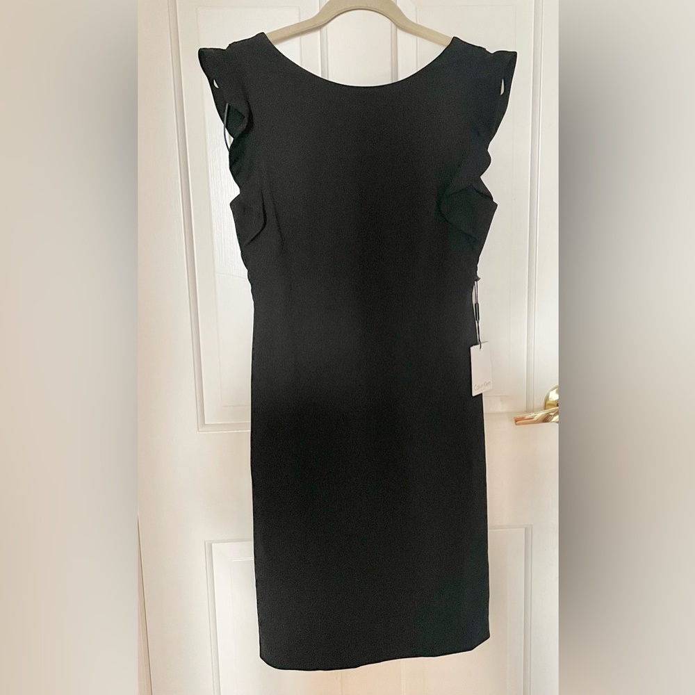NWT Calvin Klein Ruffle Sleeve Dress - Picture 2 of 6